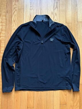 Greyson Men’s 1/4 Zip Guide Sport Golf Performance Pullover Small Black